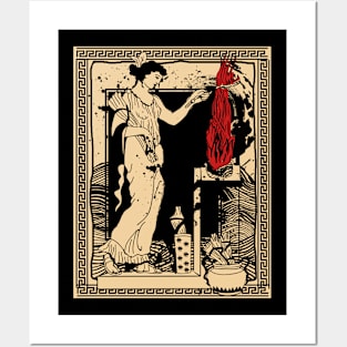 Hestia Greek goddess of the hearth Posters and Art